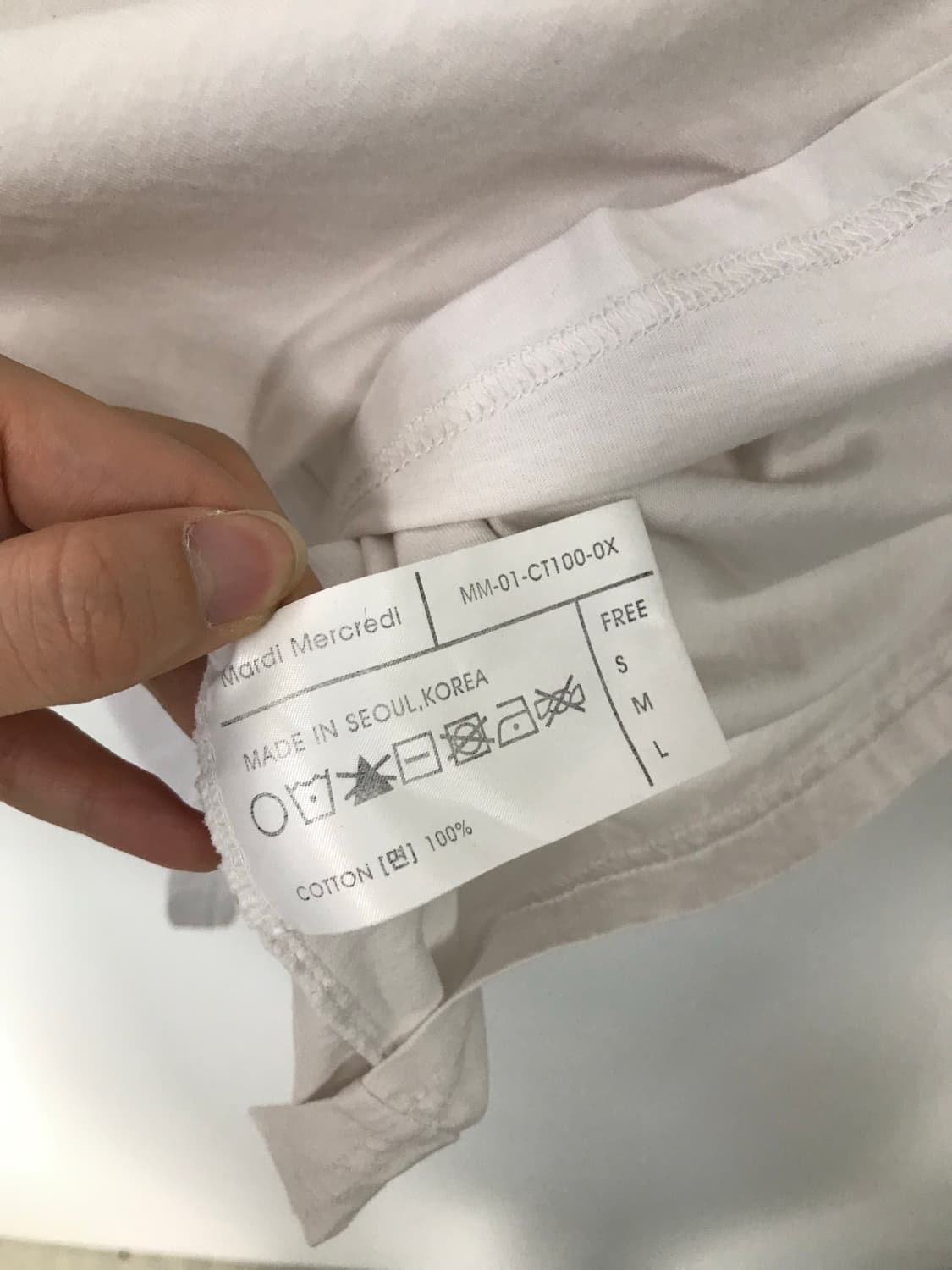 마르디메크르디 화이트 반팔 티셔츠 상품이미지4