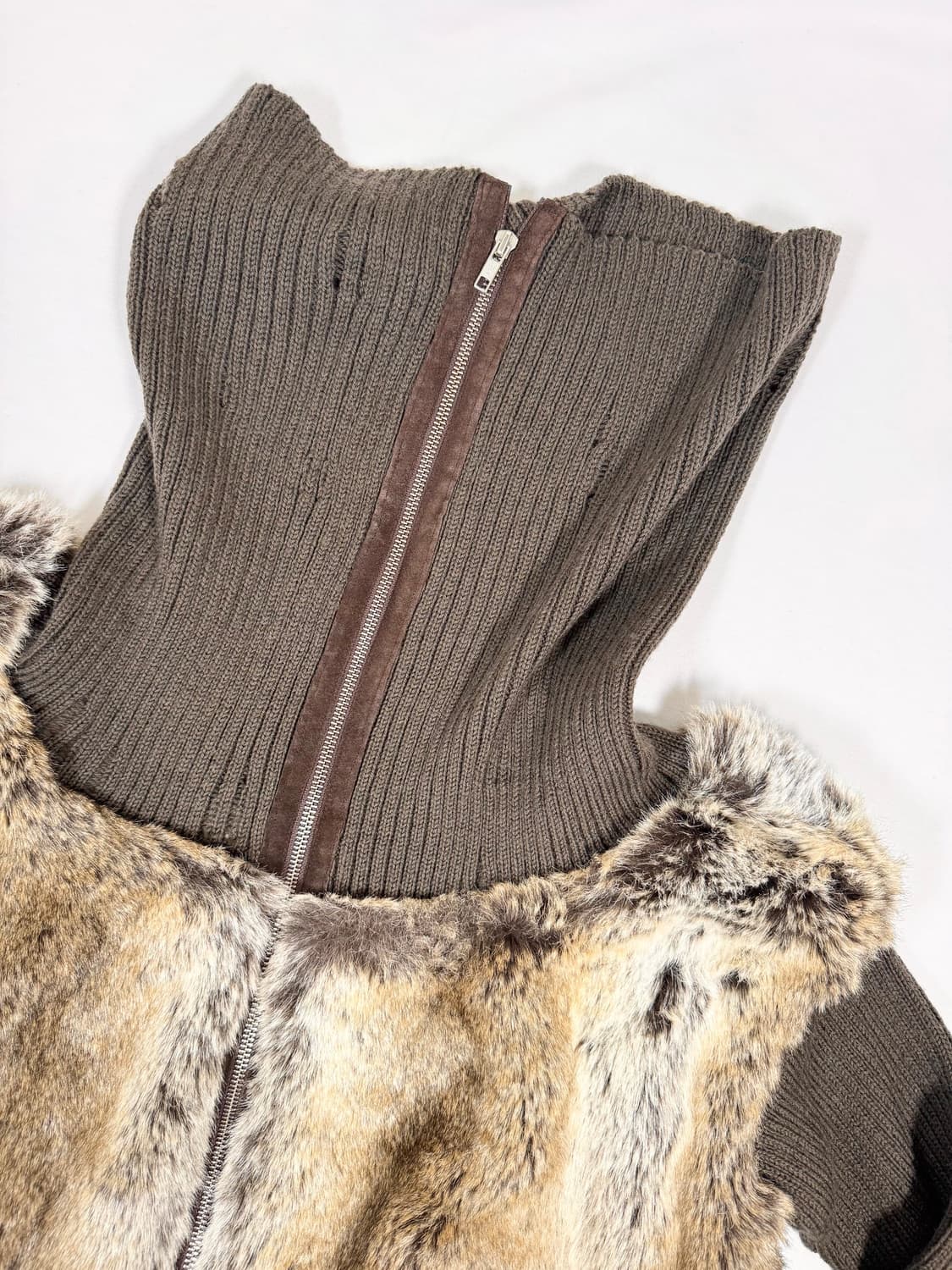 퍼 니트 콤비 자켓 상품이미지3