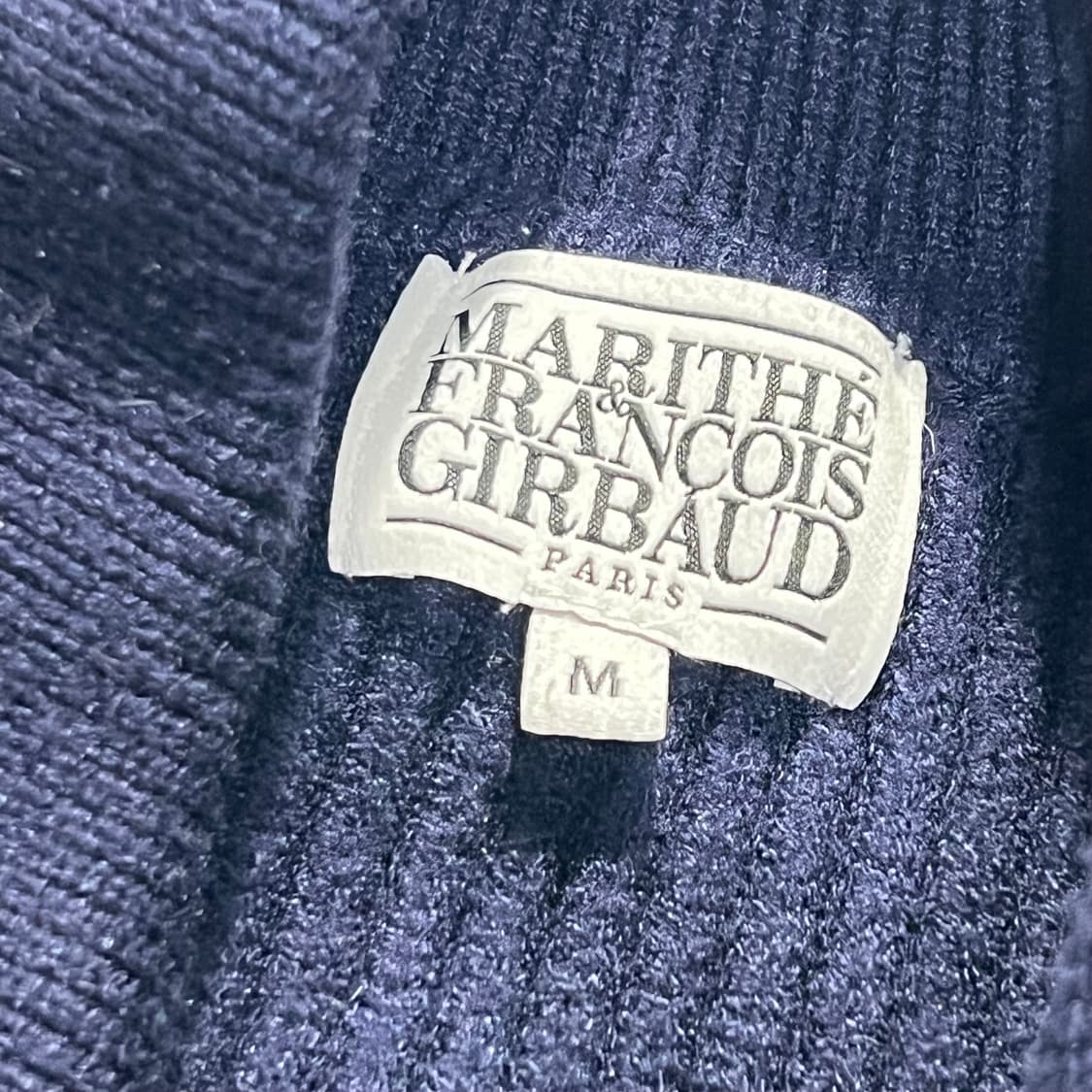 마리떼프랑소와저버 네이비 크롭 니트집업 상품이미지3