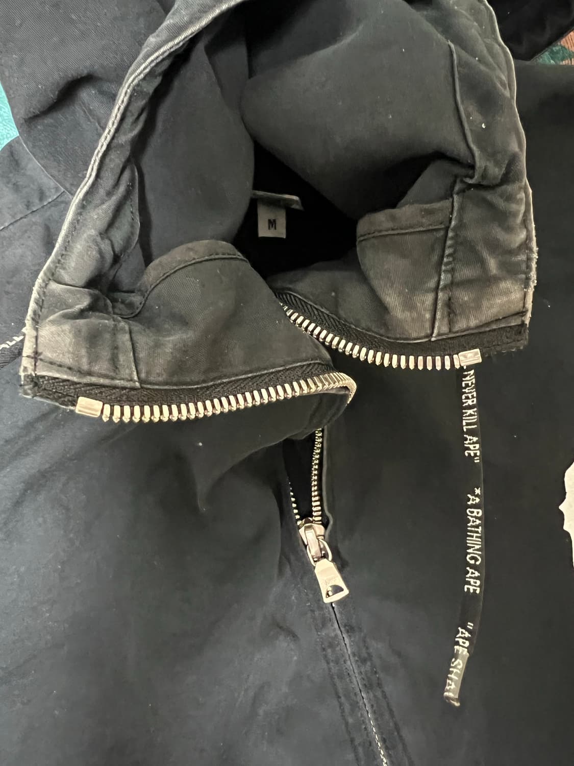 00s 올드 베이프 백로고 블랙 윈드브레이커 자켓 니고 bape 상품이미지7