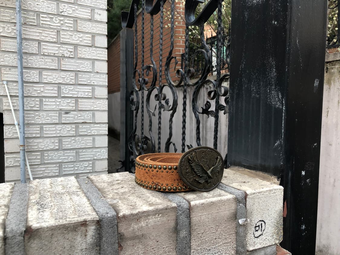 stud leather belt  상품이미지4