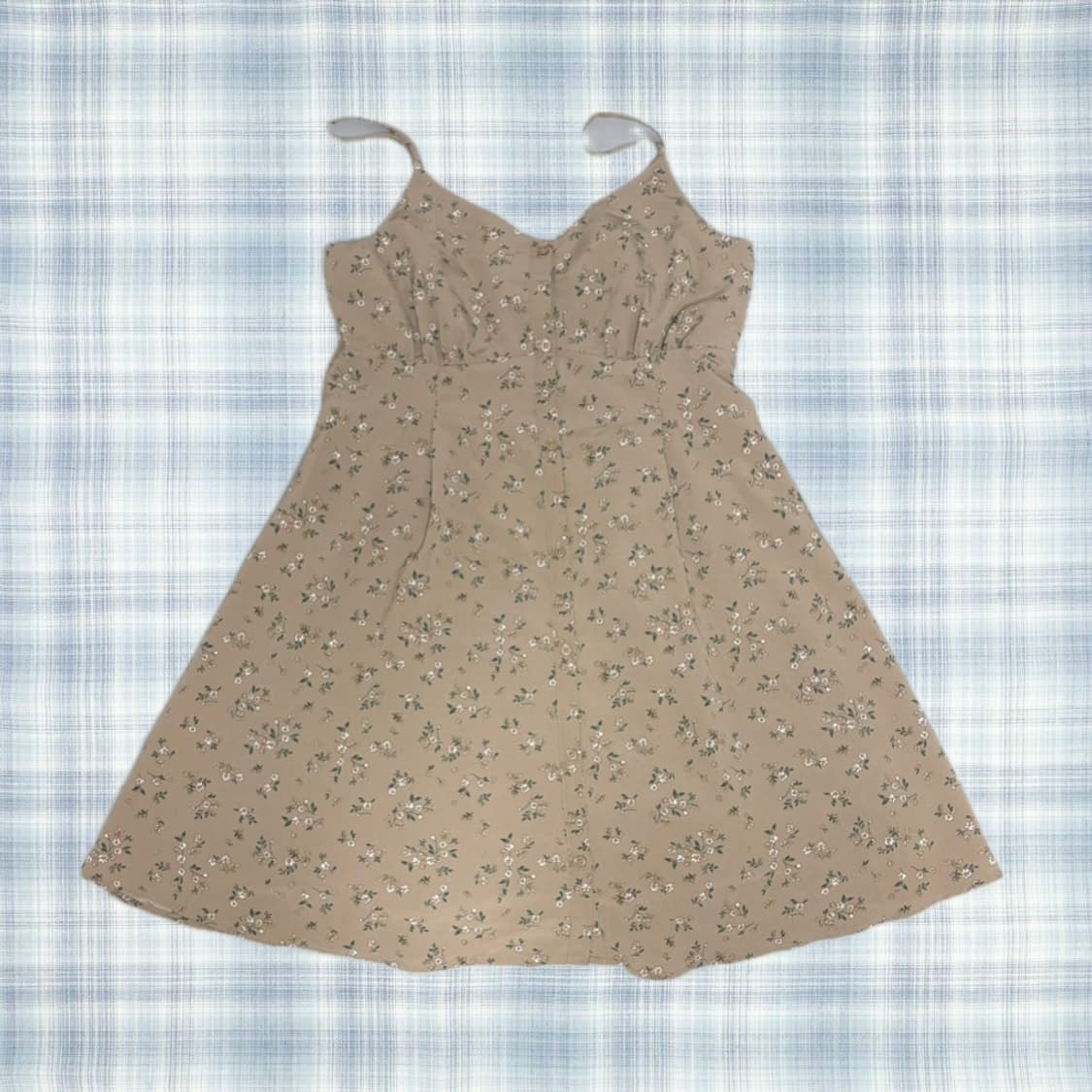 빈티지 브라운 잔꽃 원피스 상품이미지1