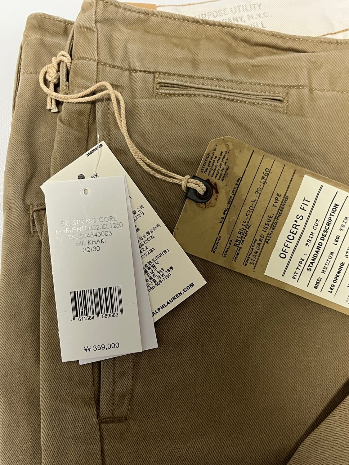 RRL 오피서 치노 팬츠 더블알엘  상품이미지1