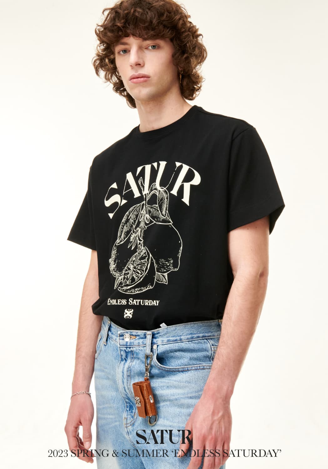 세터 카프리 시트론 드로잉 썸머 그래픽 반팔 티셔츠 클래식 블랙 상품이미지4