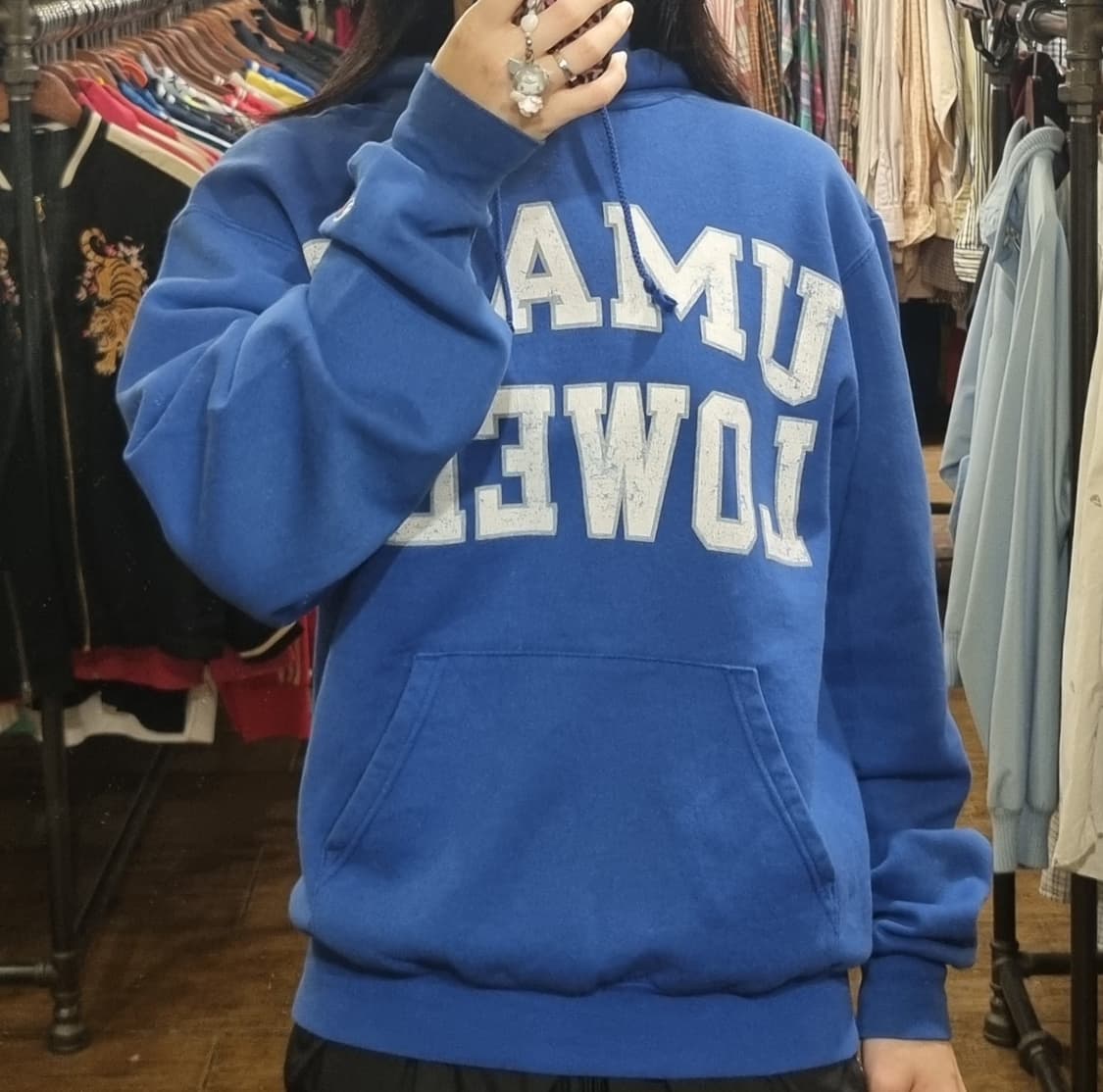 [Hi]  champion 챔피온 후드티 블루 상품이미지4