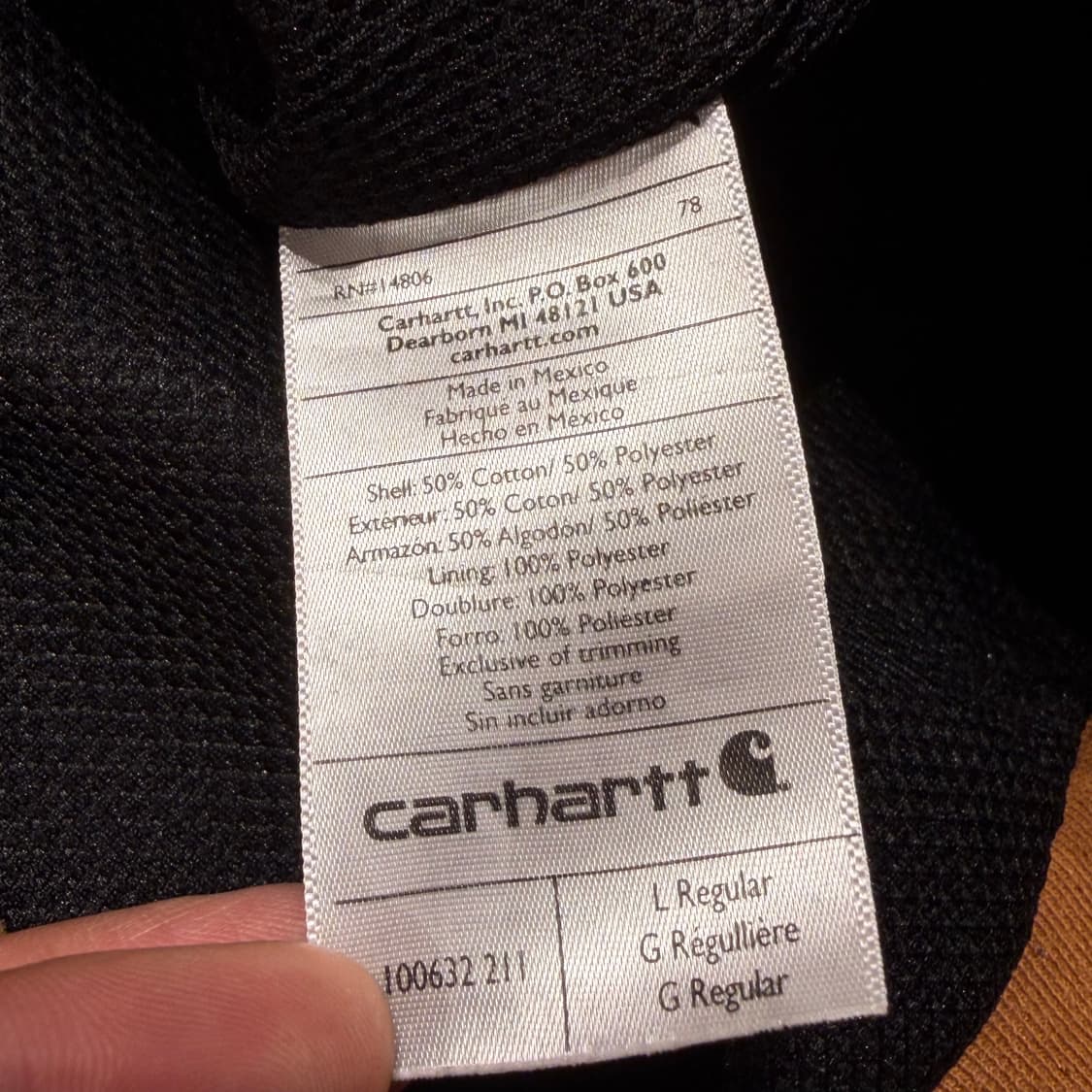 칼하트 써멀 후드 집업 L 브라운 상품이미지5