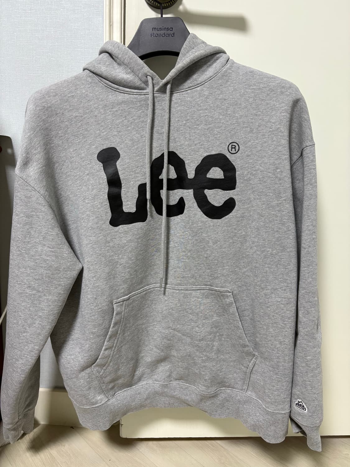 리 후드티 그레이 S 상품이미지3