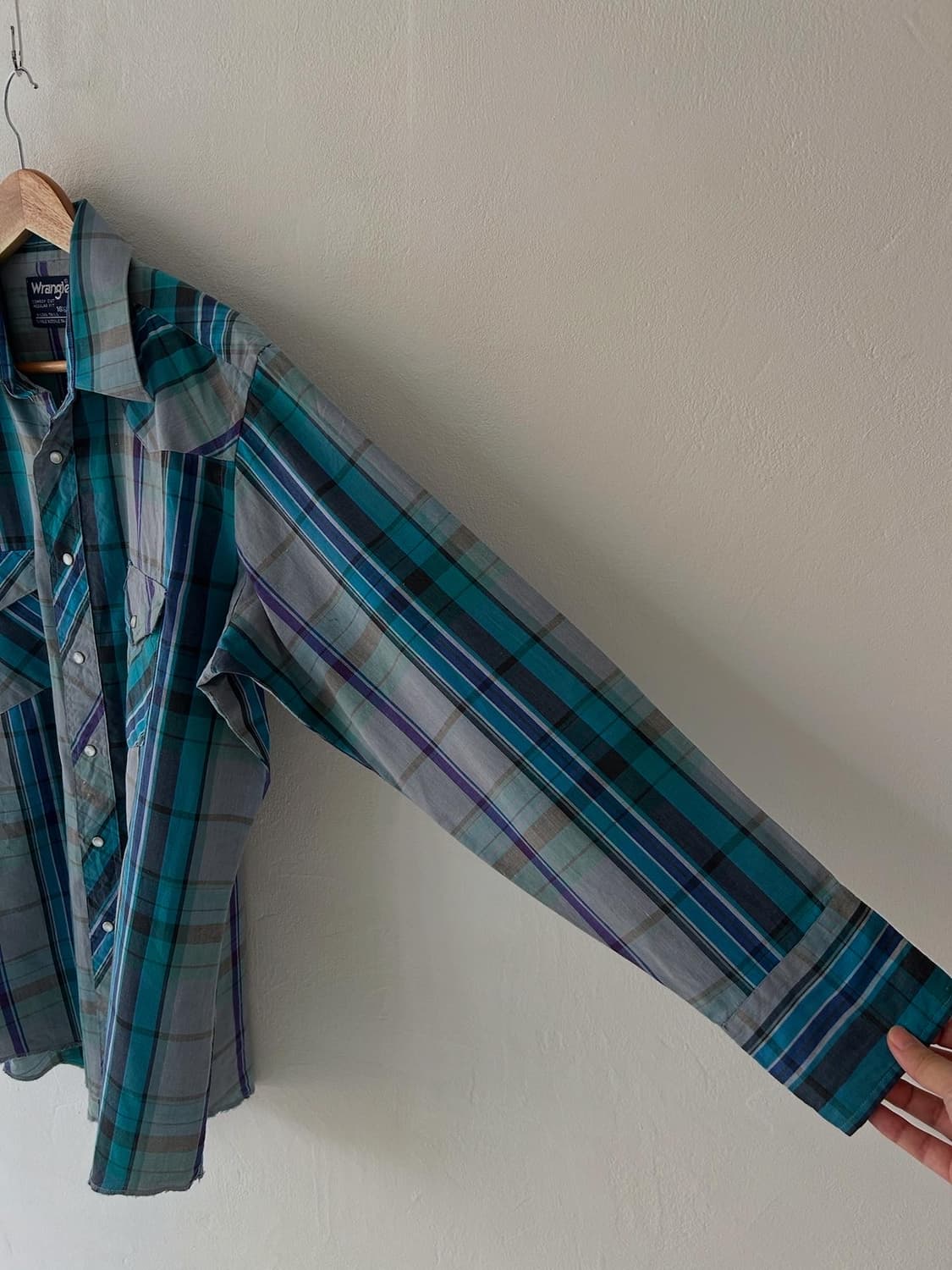 80's vtg Wrangler cowboy-cut  Western sh 상품이미지3