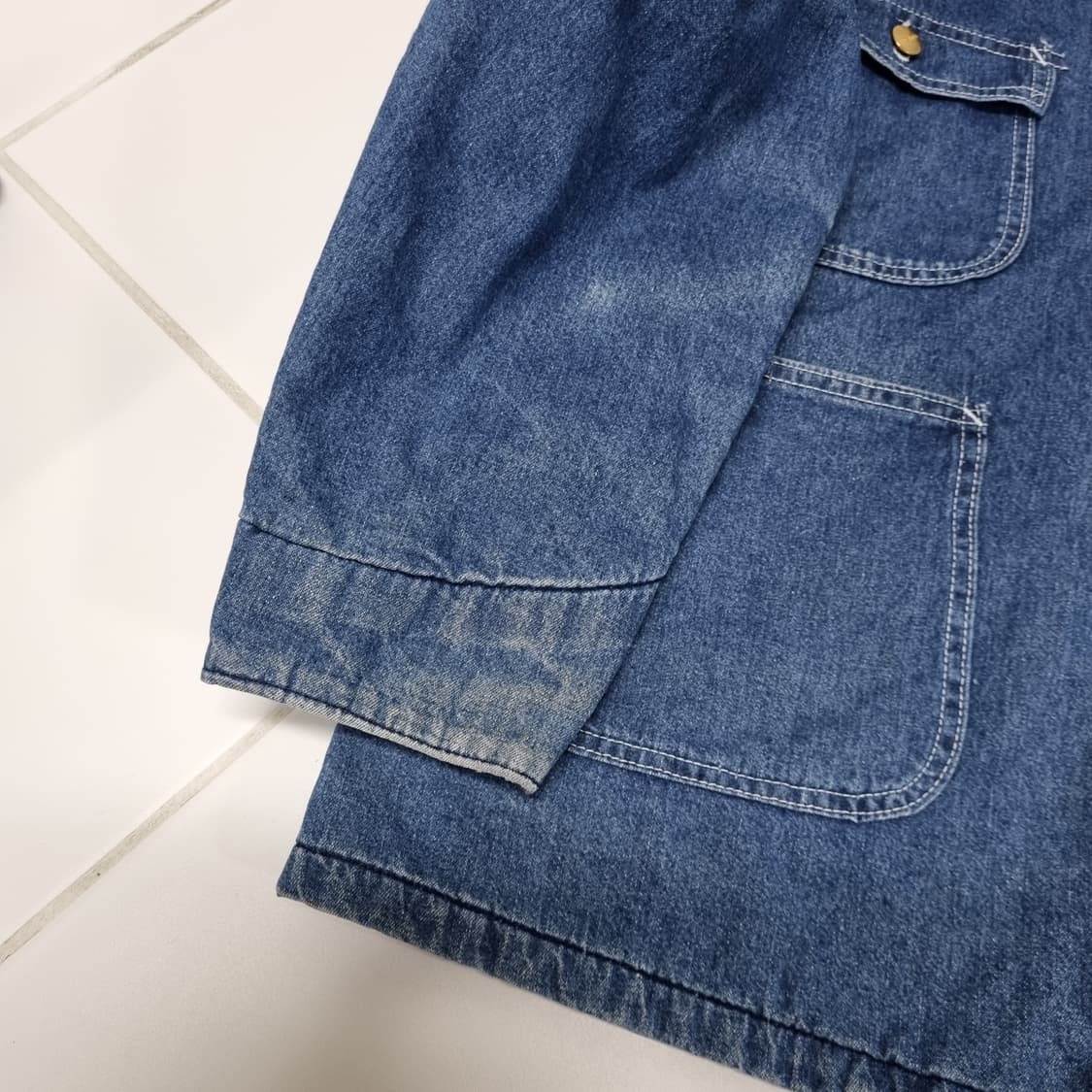 90s 빈티지 칼하트 데님 초어자켓 - 40 상품이미지9