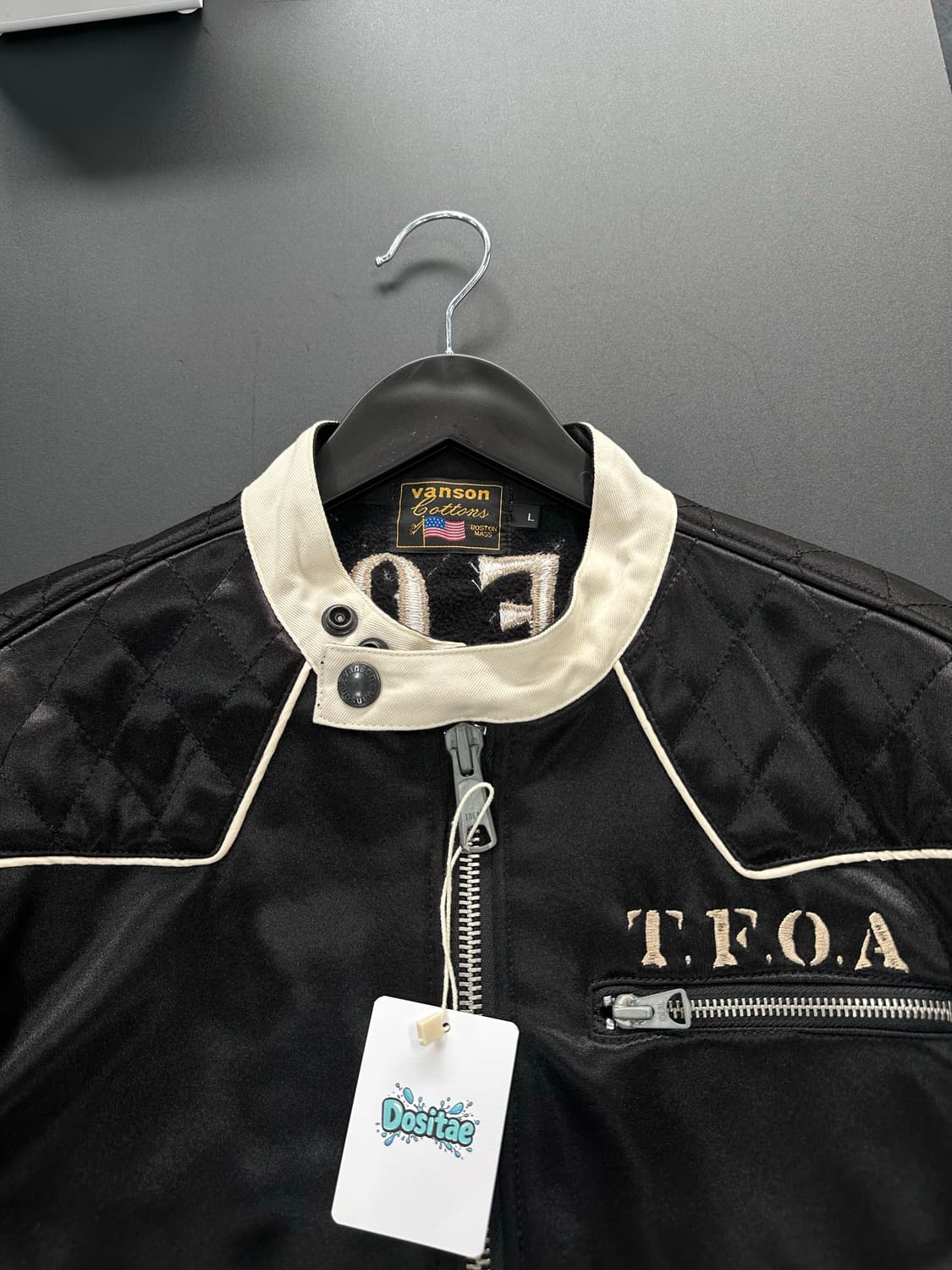  벤슨 x T.F.O.A 스컬자수빅로고 넥버클 투웨이 레이싱자켓 상품이미지7