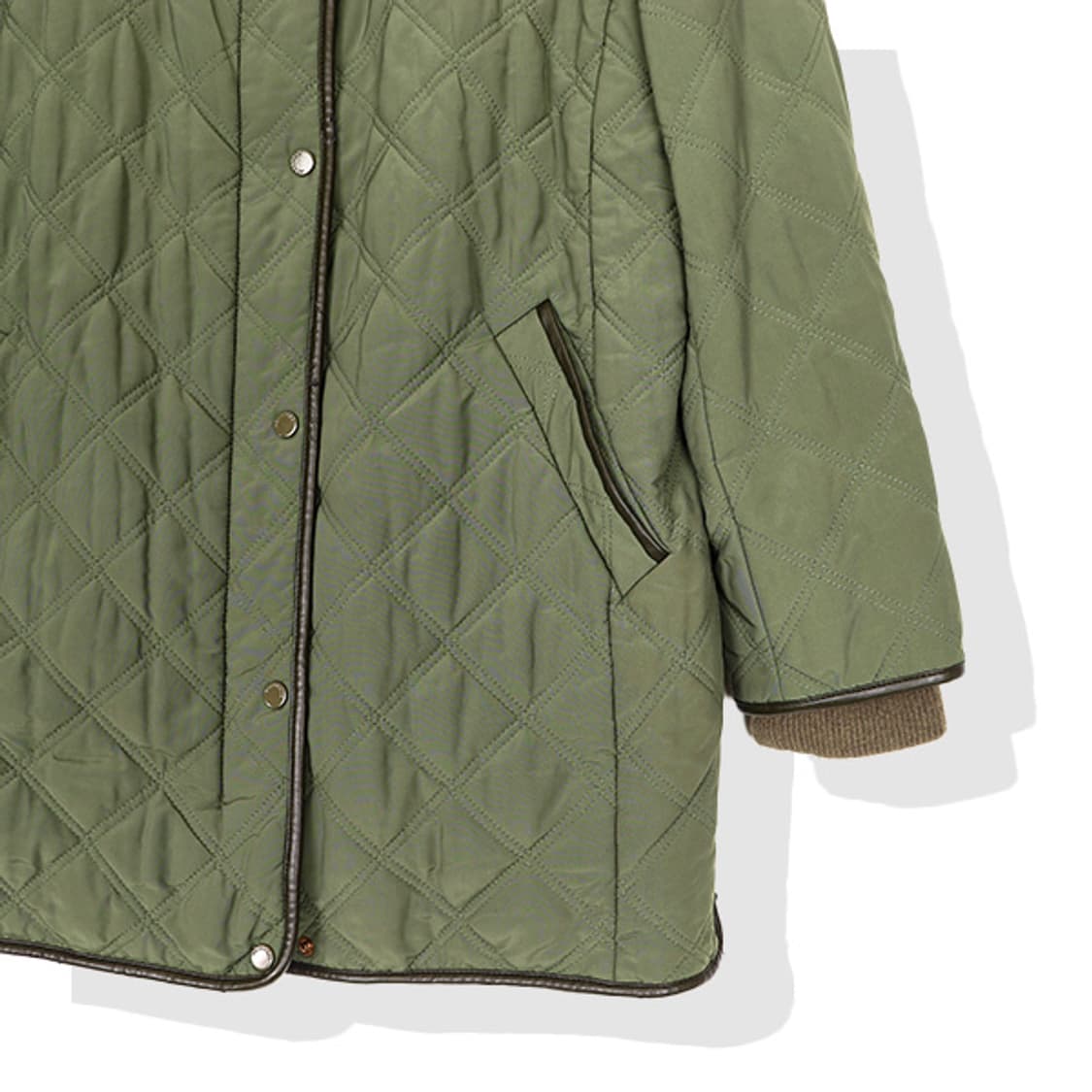 빈폴 Sheepskin 트림 퀄트 자켓 (M) 상품이미지5