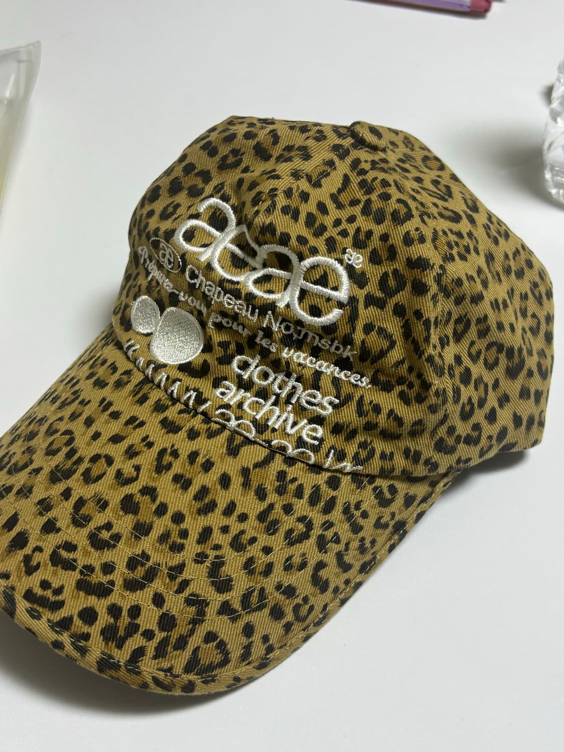 에이이에이이 웹 로고 레오파드 캡 머스타드 aeae 상품이미지2