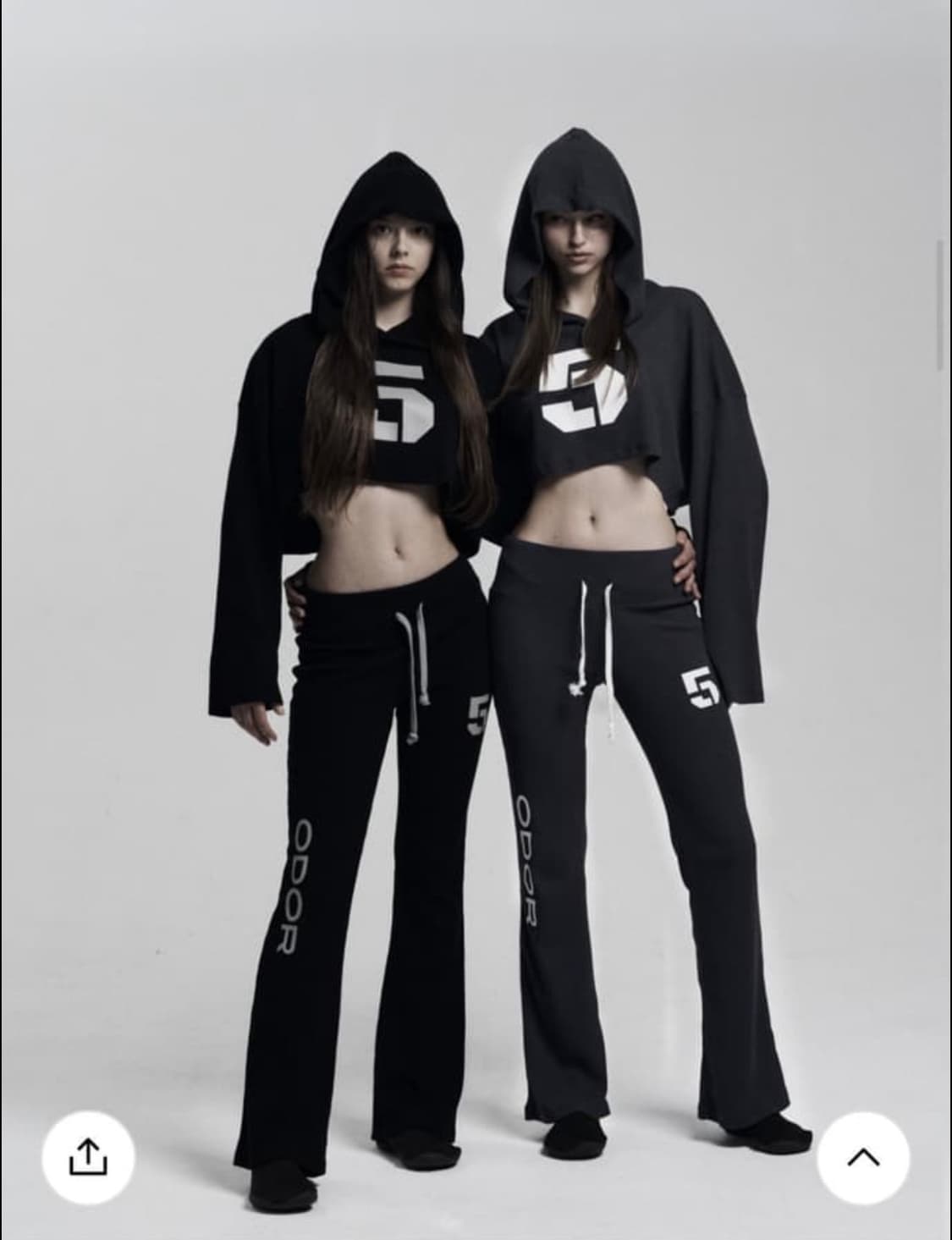 오도어 와플후드 카키 크롭후드 상품이미지3