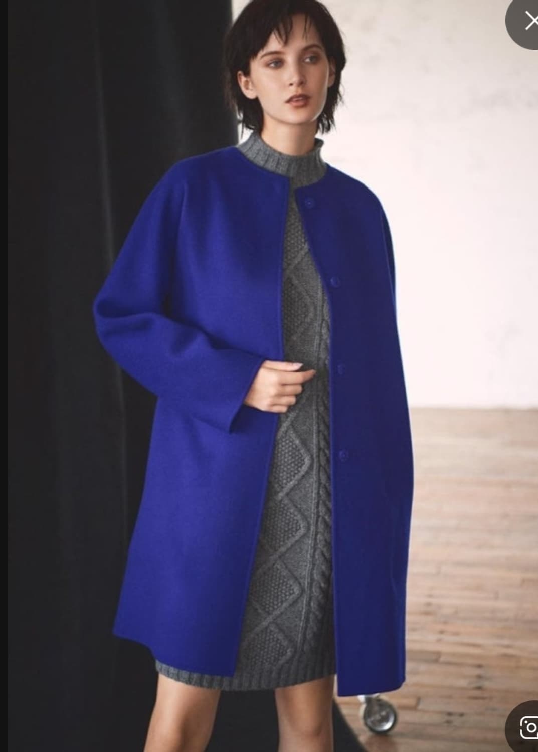 Theory 띠어리 뉴디바이드럭스 라운드넥 울 캐시미어 코트 s사이즈 상품이미지1