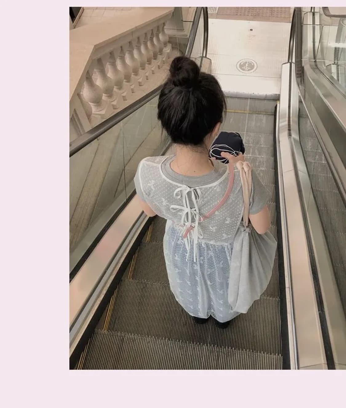 에이블리 리본 레이어드 원피스 상품이미지5