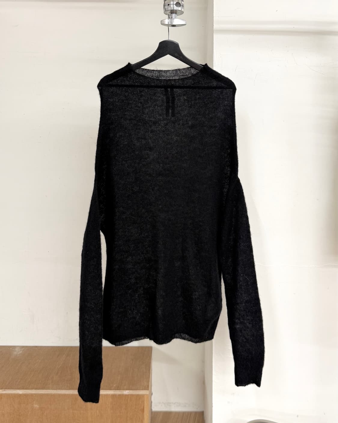 릭 오웬스 블랙 모헤어 블렌드 하이넥 니트 상품이미지1