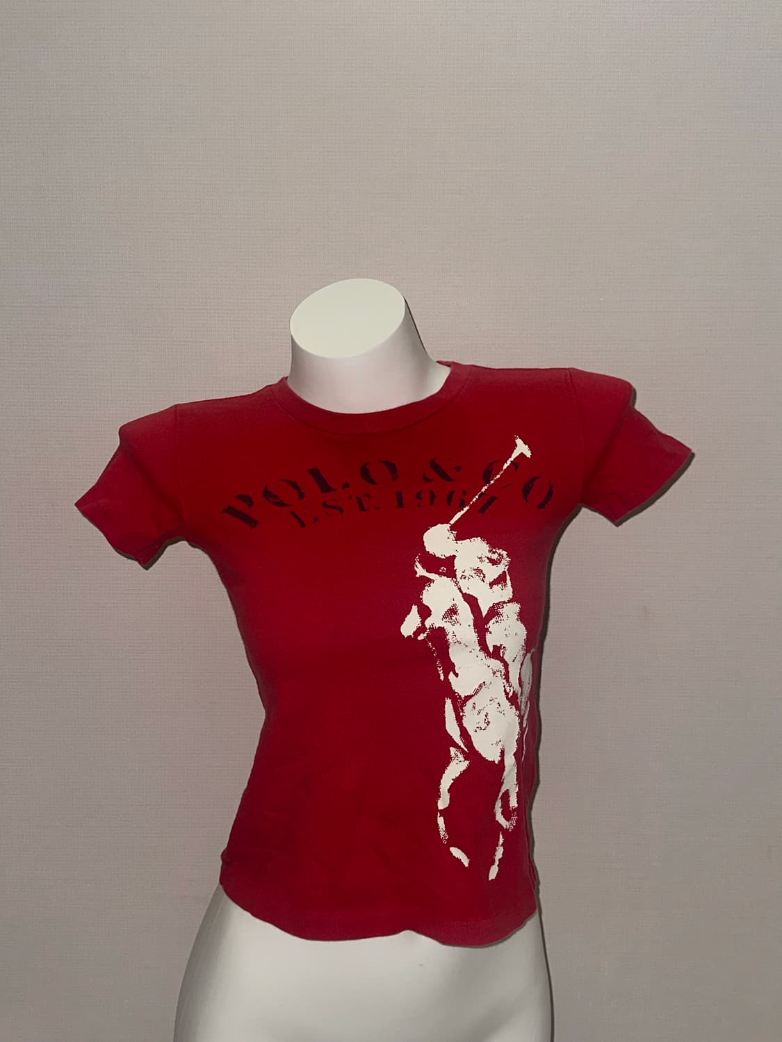 폴로 빅포니 레드 크롭티 상품이미지5