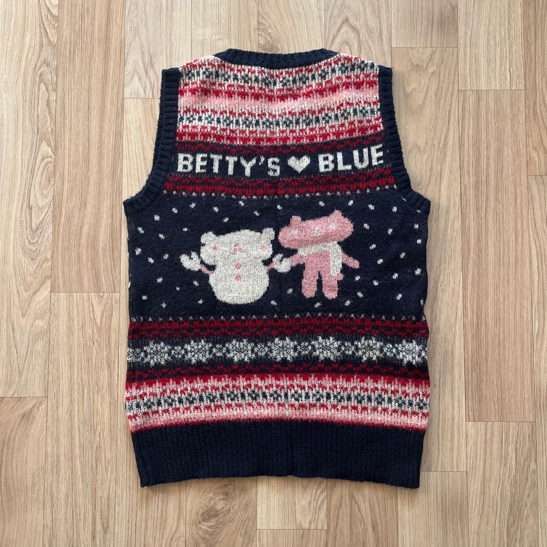 베티스블루 BETTY'S BLUE 니트 베스트 y2k 헤이세이 레트로 상품이미지2