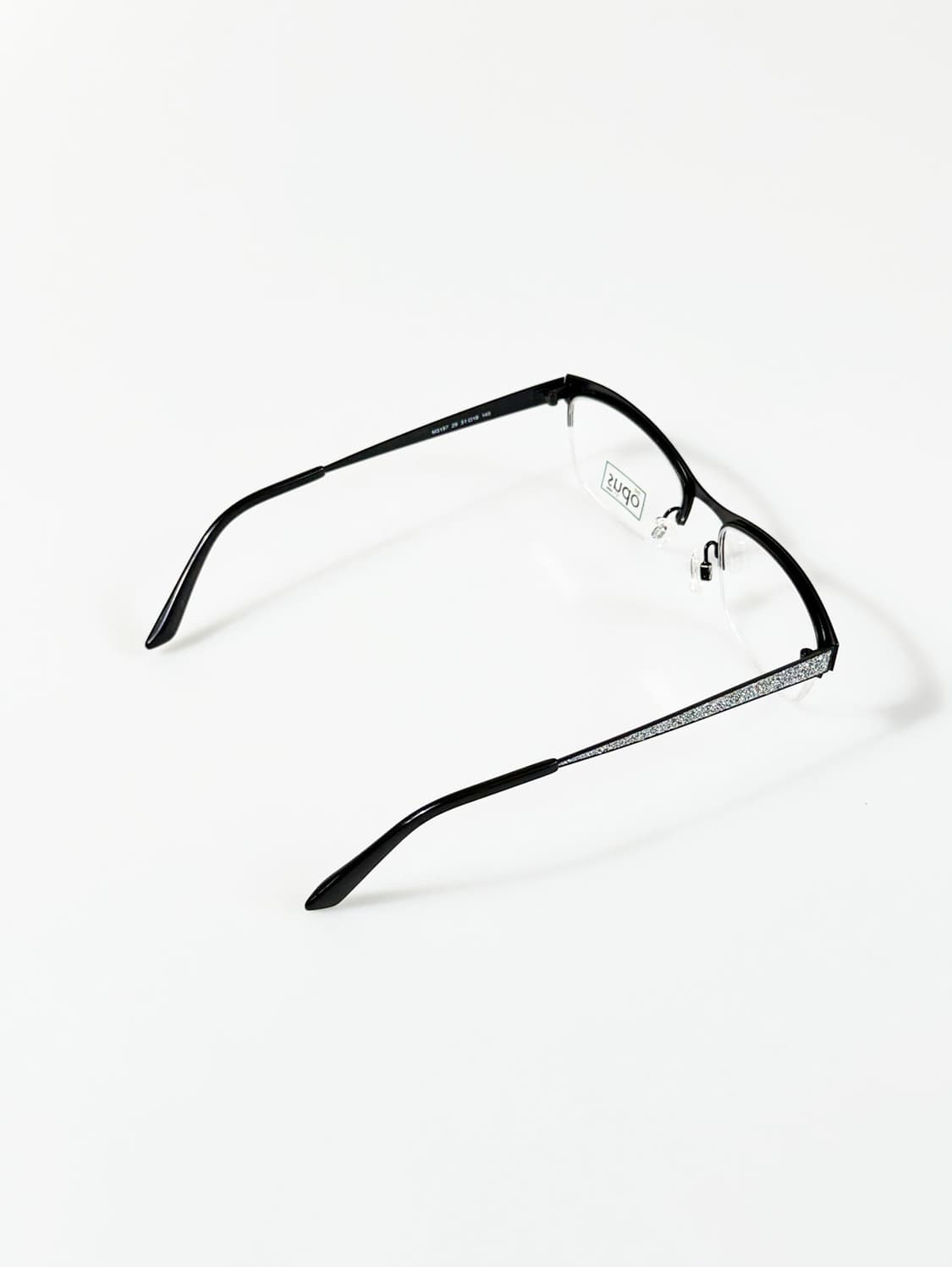OPUS 글리터 스퀘어 반무테 빈티지 안경 상품이미지4