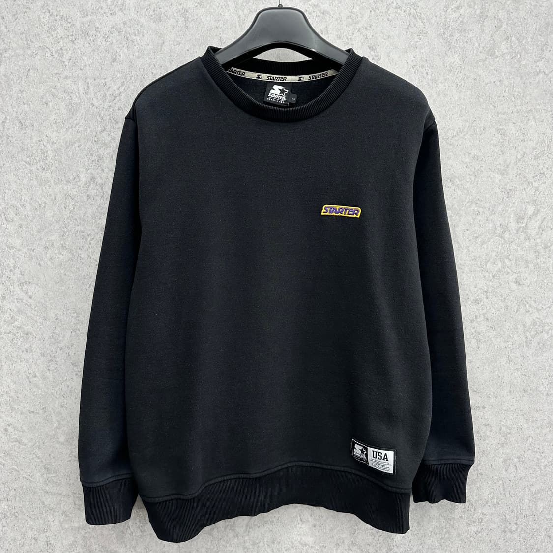 100 스타터 남자 스몰로고 맨투맨 상품이미지1