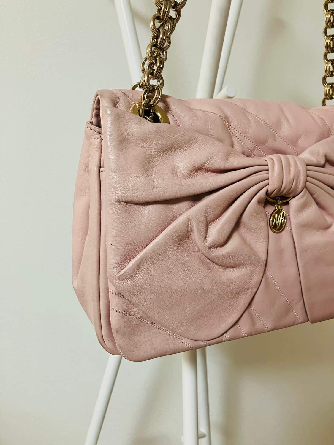 니나리치 핑크 리본 체인 숄더백 히메갸루 상품이미지3