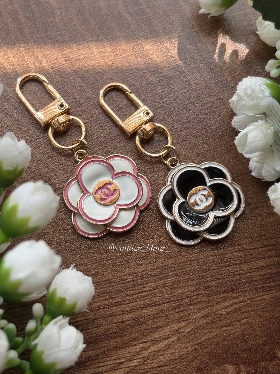 샤넬 까멜리아 플라워 골드 백참 키링 키체인 상품이미지2