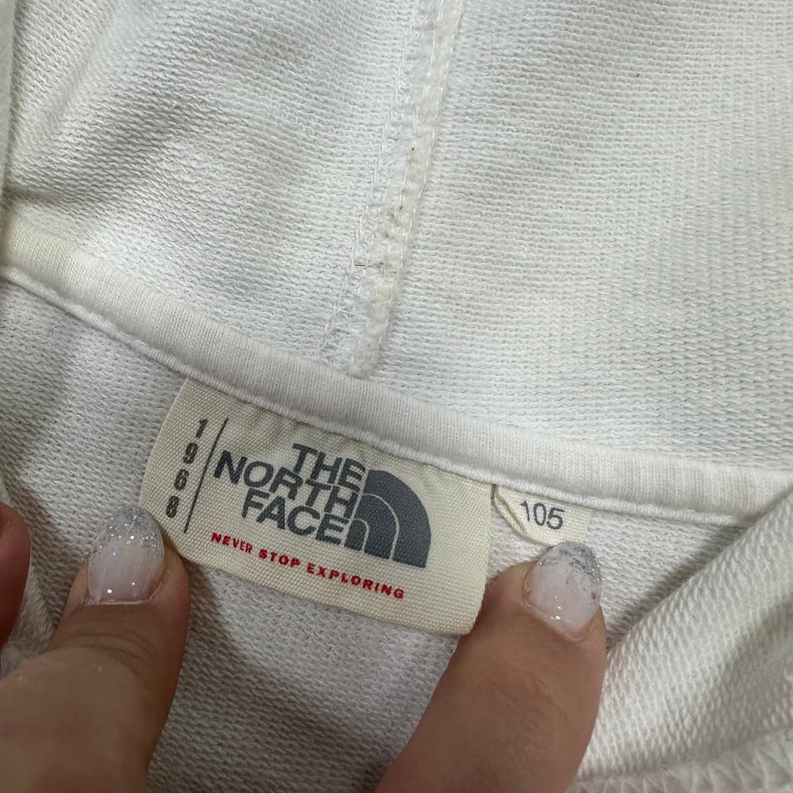 ✨ (바배) 노스페이스 화이트 후드 집업  상품이미지3