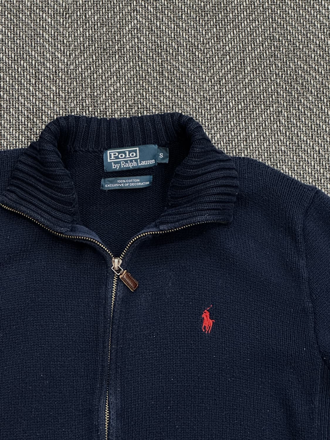 폴로 니트 집업 네이비 상품이미지5