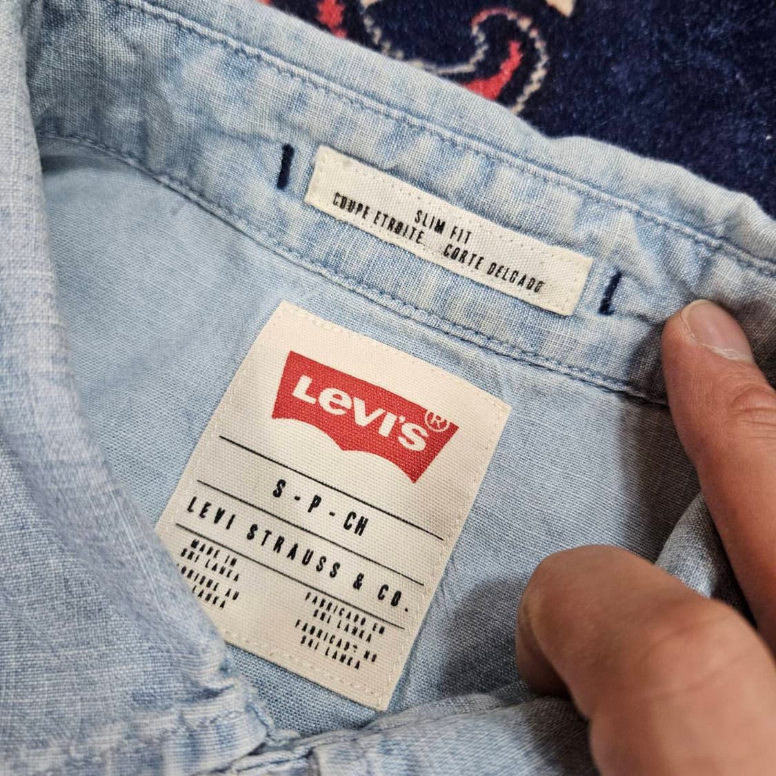 리바이스(Levis) 데님 도트 셔츠
S size 상품이미지6