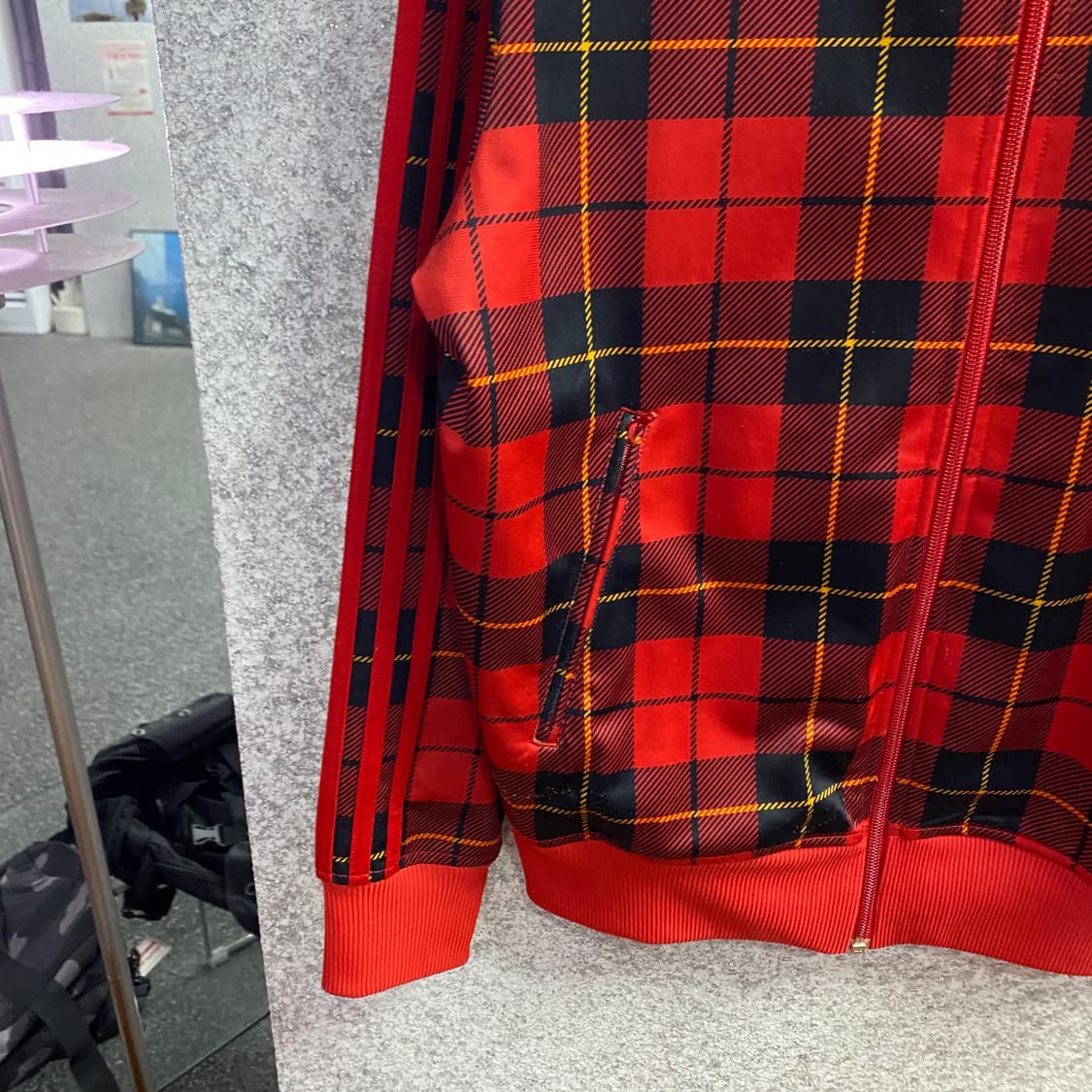 아디다스 파이어버드 타탄 체크 트랙탑 져지  B4383 상품이미지4