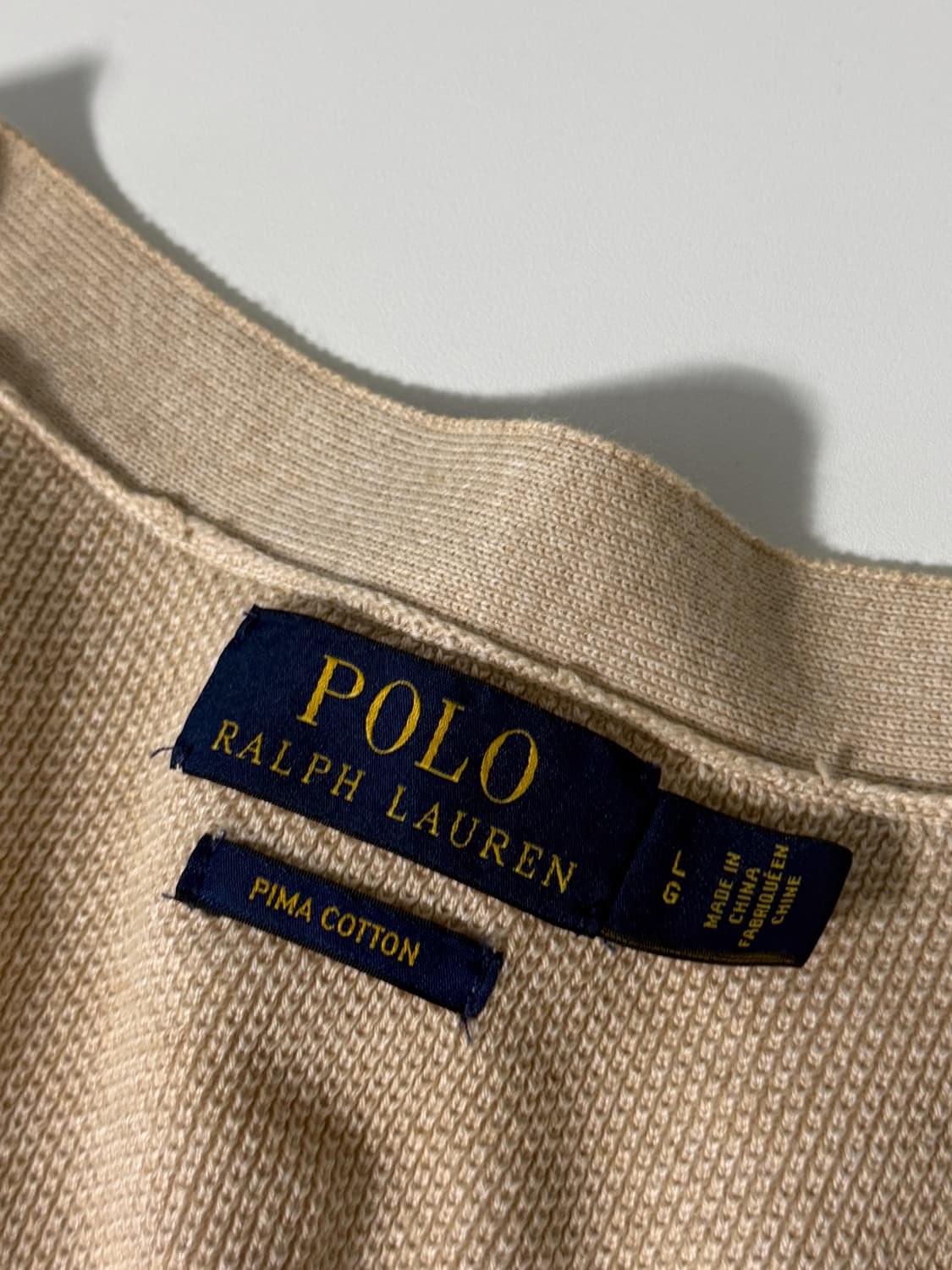 폴로 랄프로렌 루즈핏 신형 피마코튼 베이지 가디건 상품이미지6