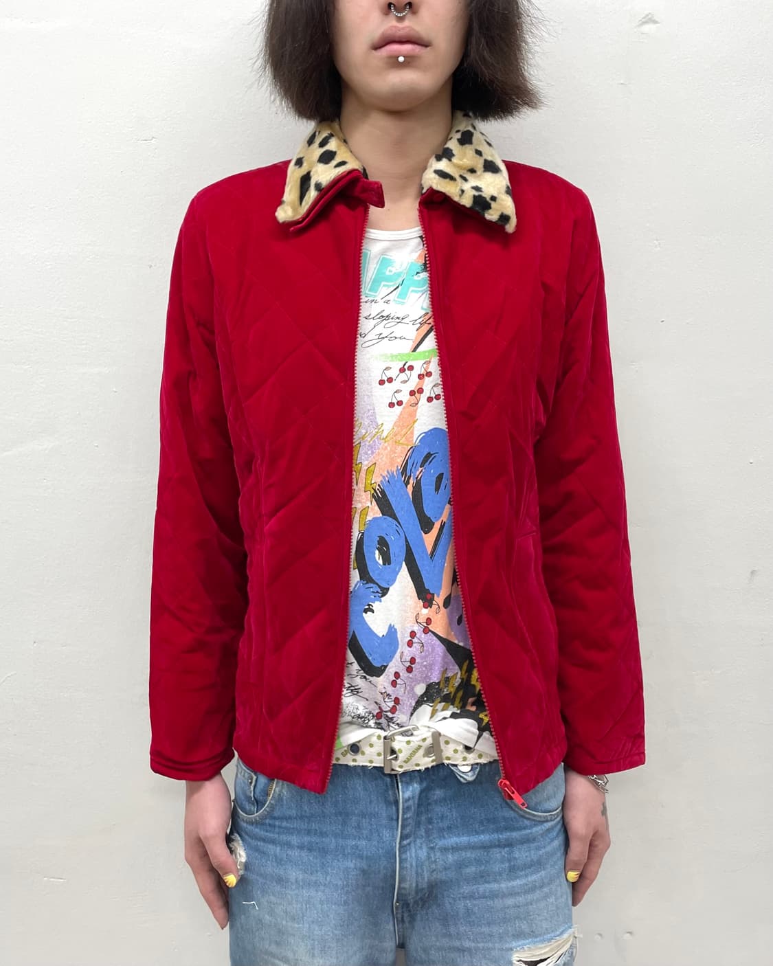 Cow fur Red Jumper  상품이미지1