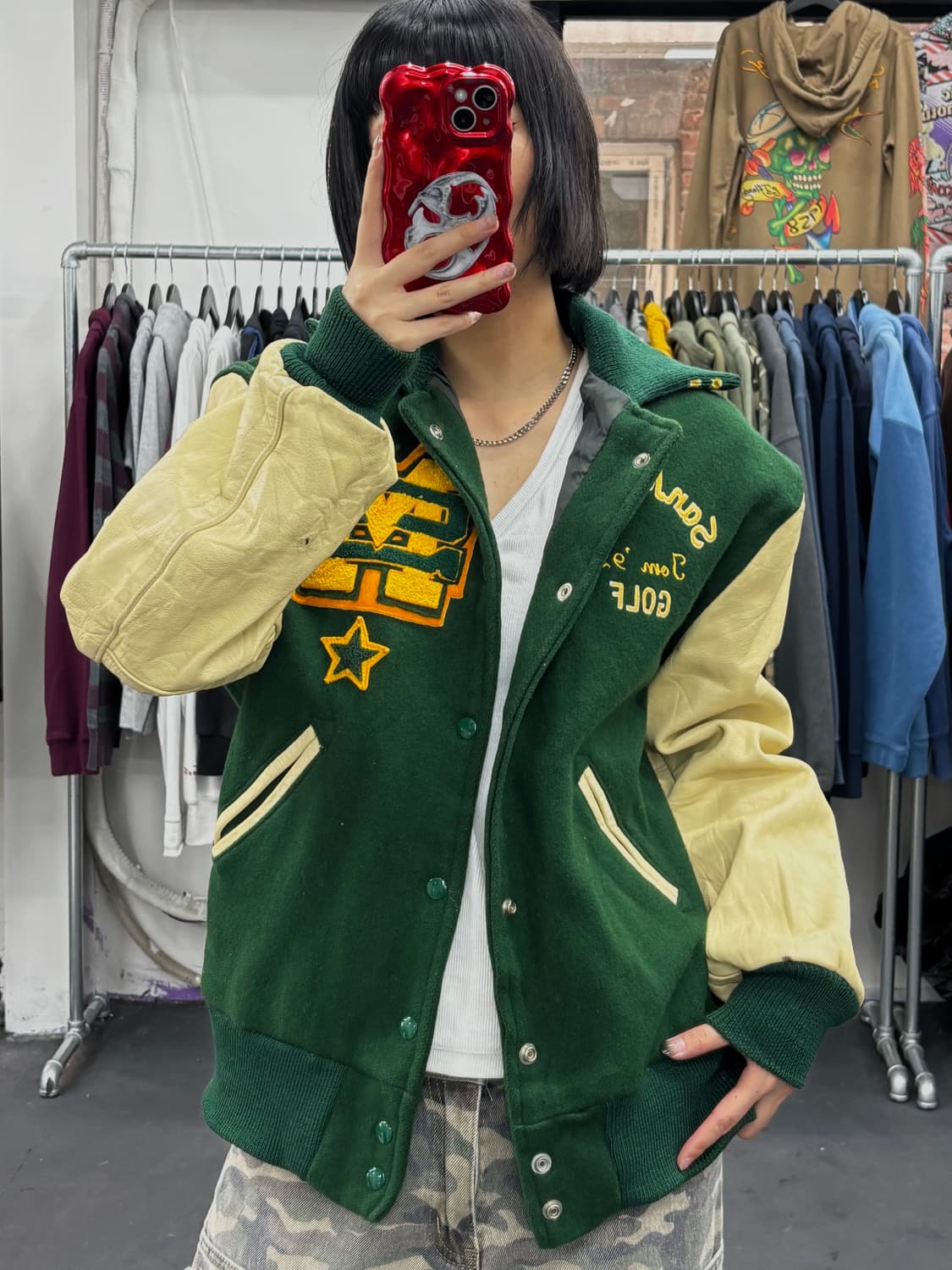 VTG 레더암 울 바시티 자켓 상품이미지1