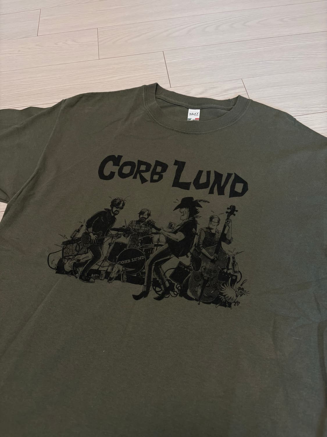 빈티지 프린팅 락 티셔츠 카키 100(사이즈) 상품이미지1