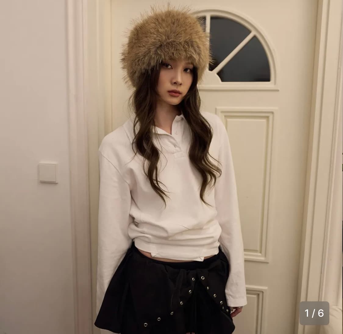 LCDC 엘씨디씨 카라 저지 탑 화이트 상품이미지1