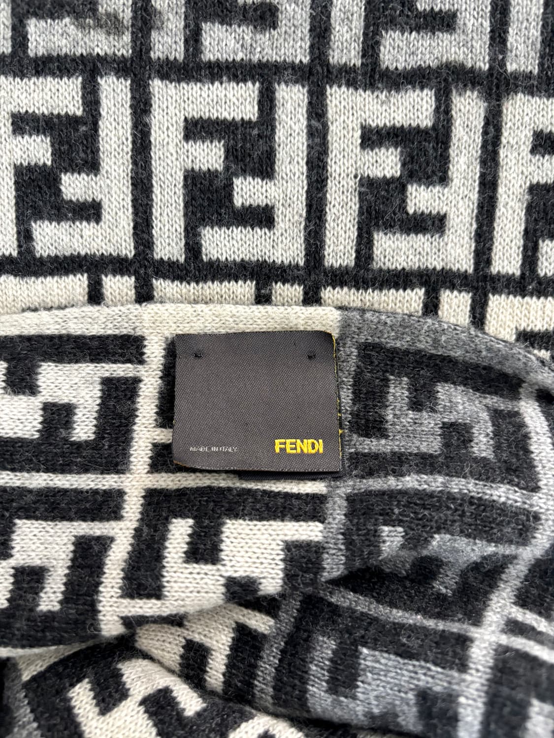 Fendi 펜디 FF 로고 주카 패턴 울 캐시미어 머플러 상품이미지3