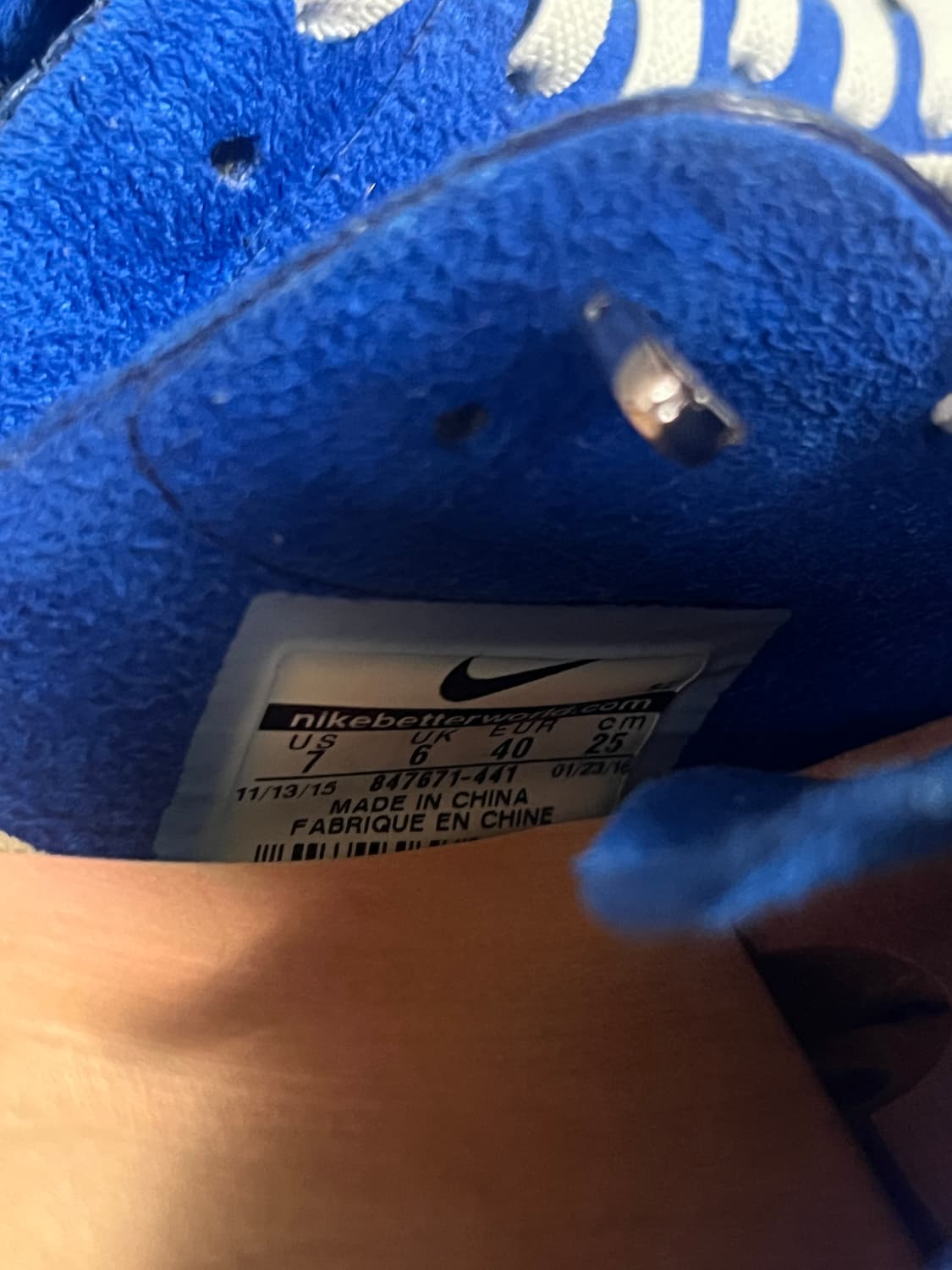 나이키 LAB 맥스1 스웨이드 블루 250 상품이미지5