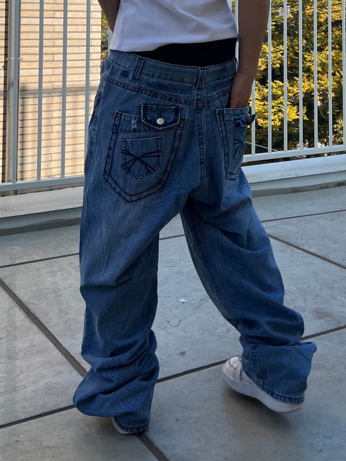 빈티지 자수 힙합팬츠 상품이미지1