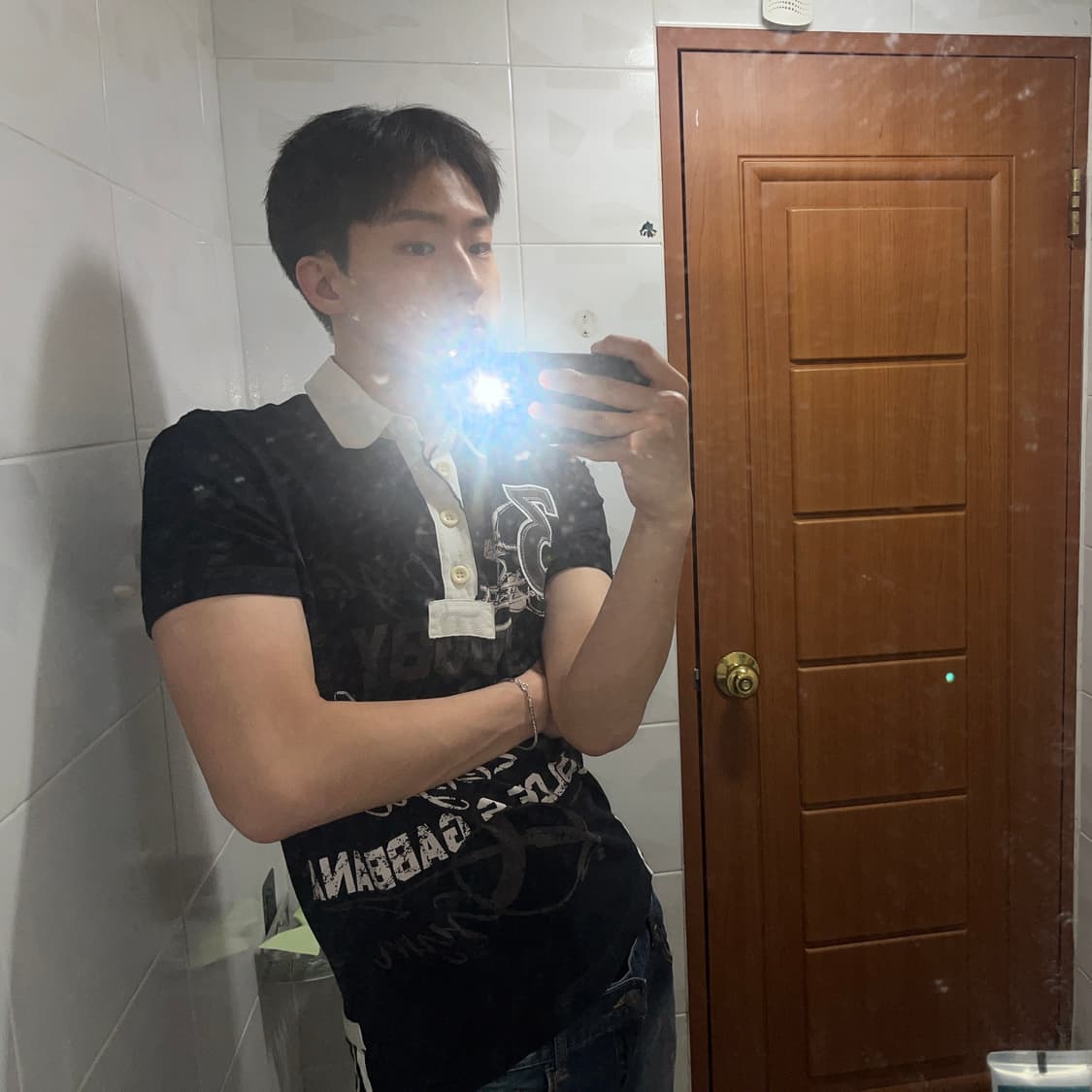Dolce & Gabbana Y2K럭비 프린팅 폴로 티셔츠 블랙 상품이미지3