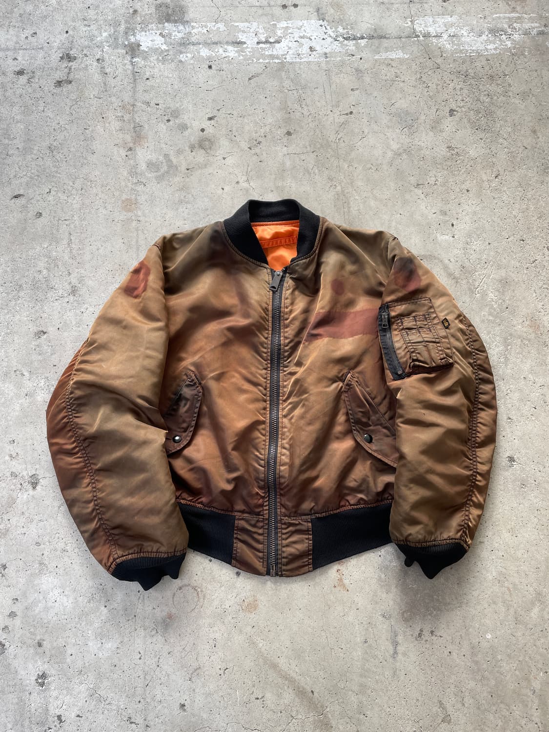 90s AlphaIndustries Distressed MA-1(USA) 상품이미지1