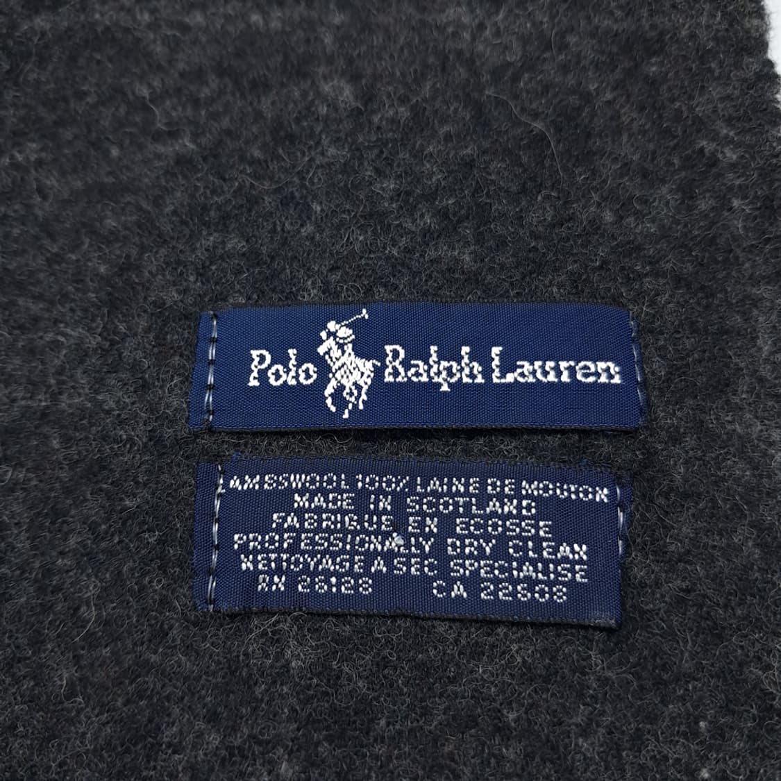 MX523 폴로 90s 스코틀랜드판 램스울 윈도우페인 차콜그레이 머플러 상품이미지4