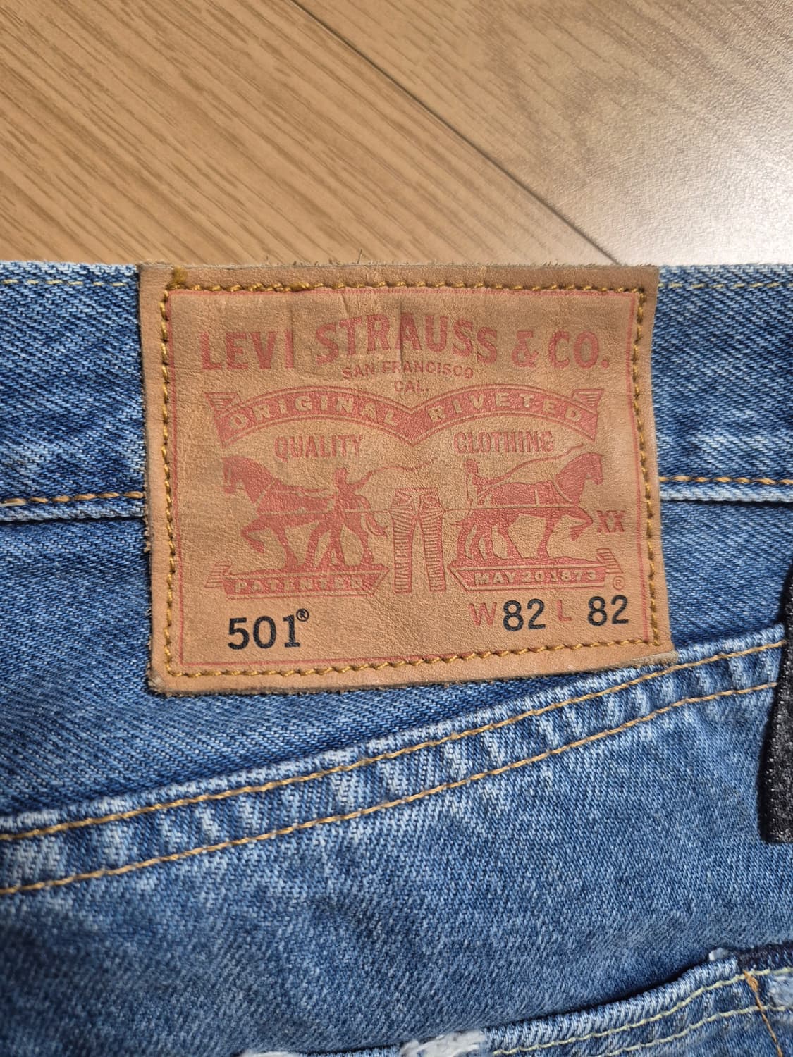 리바이스 501 빈티지 데미지 워싱  상품이미지3