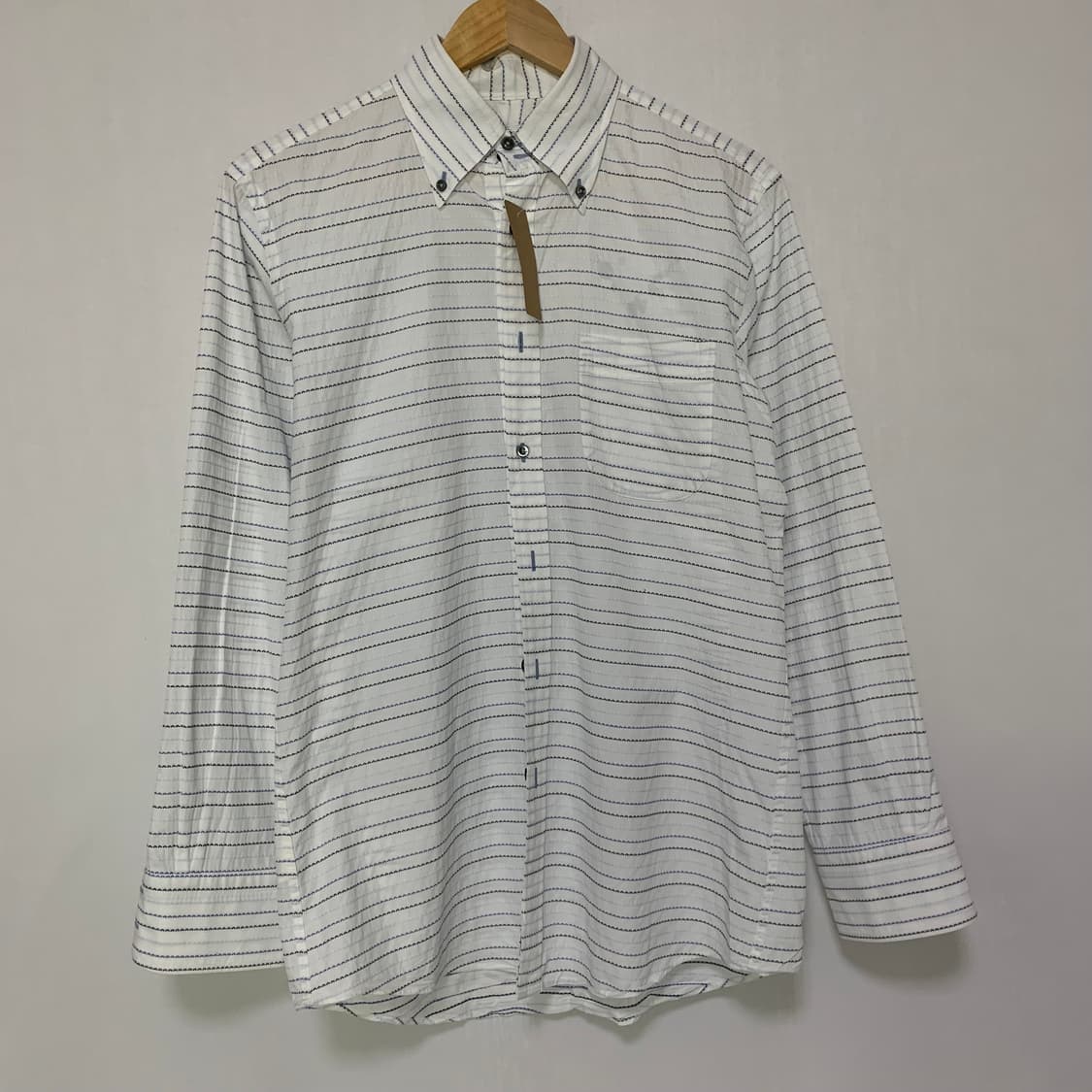 버버리 블랙라벨 스트라이프 긴팔 셔츠 빈티지 남녀공욘 40사이즈 상품이미지2