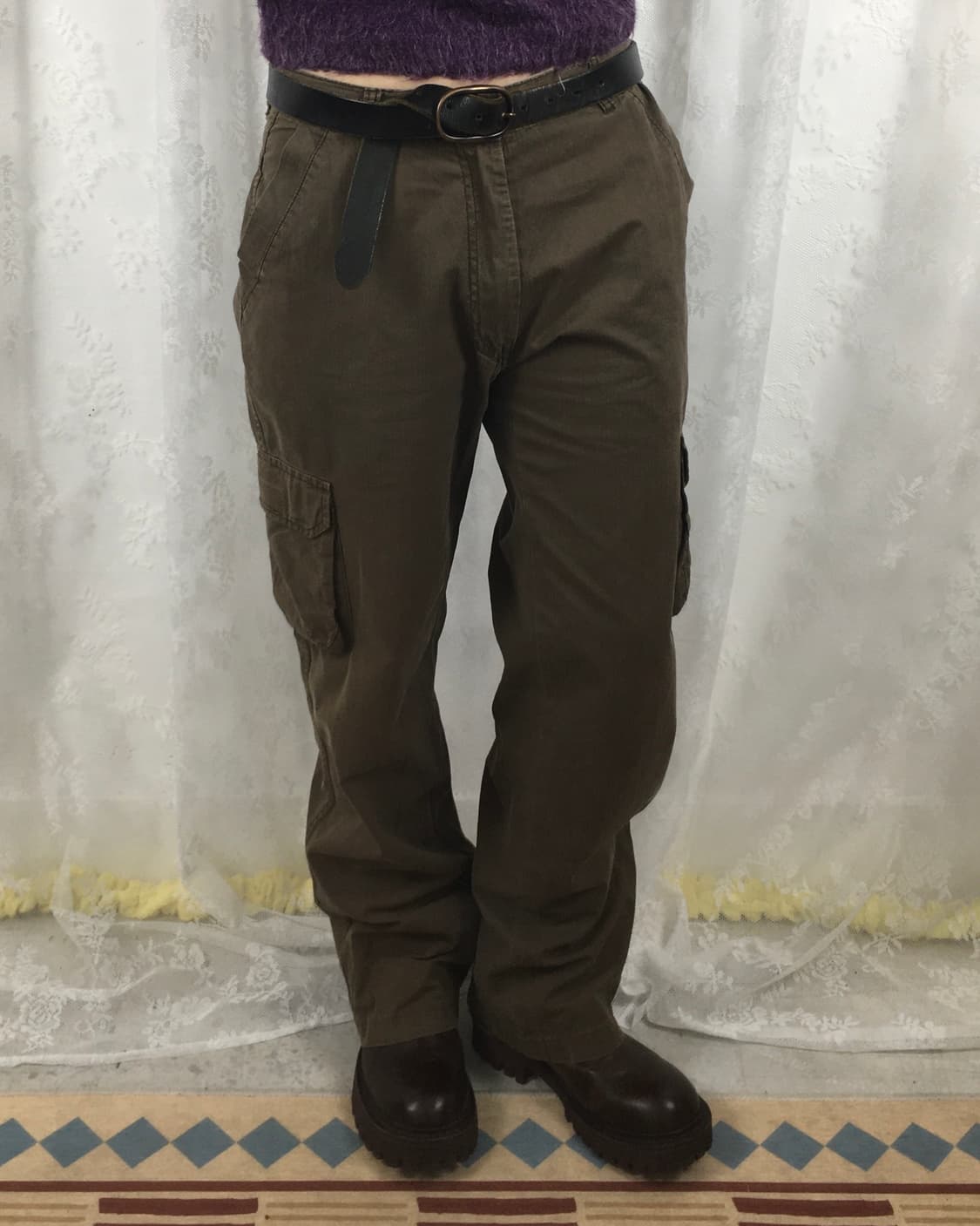 Brown Cargo Straight Pants 상품이미지8