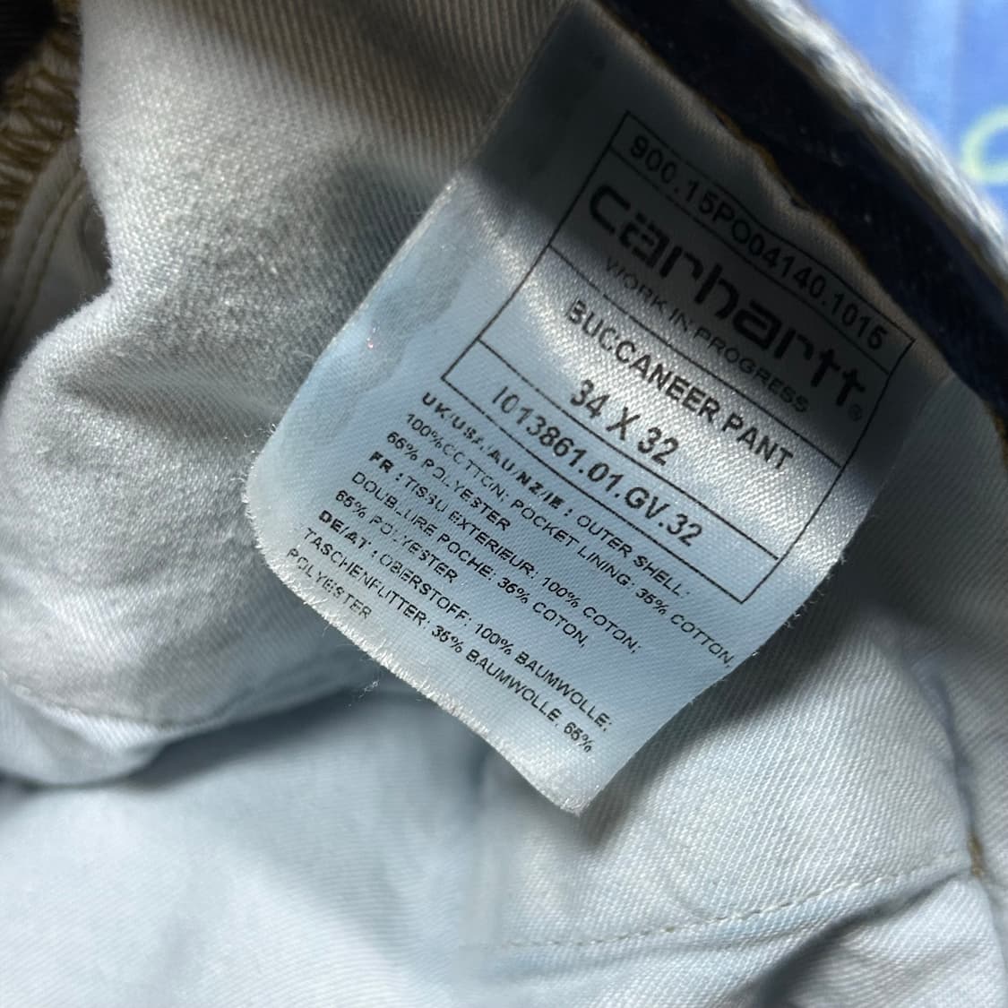 칼하트 중청 진청 와이드 데님 팬츠 36  상품이미지8