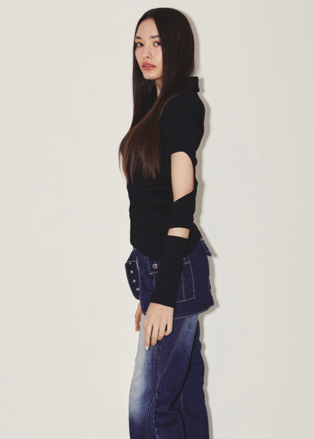 NYXX 비대칭 티셔츠 새상품 상품이미지2