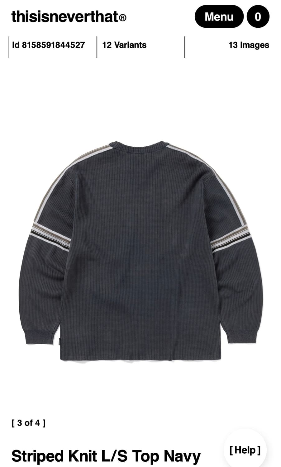 디스이즈네버댓) Striped Knit L/S Top NA M 상품이미지2