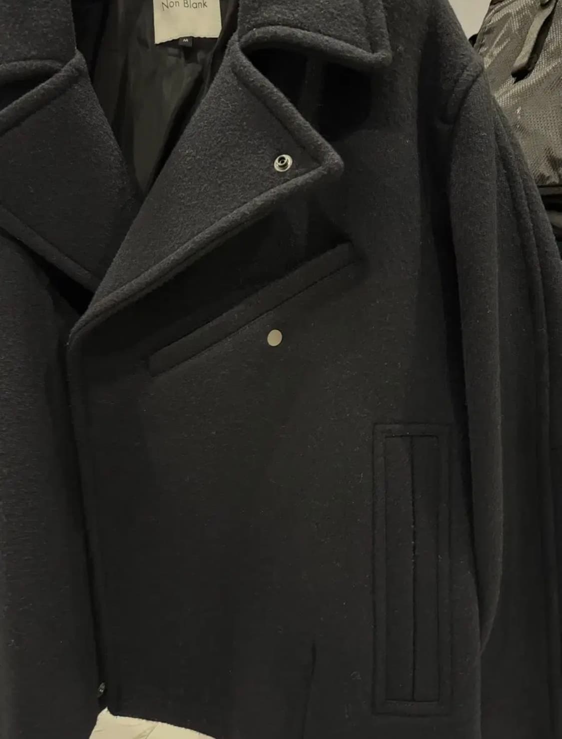 Non Blank 멜톤 울 라이더 하프 코트 M 상품이미지6