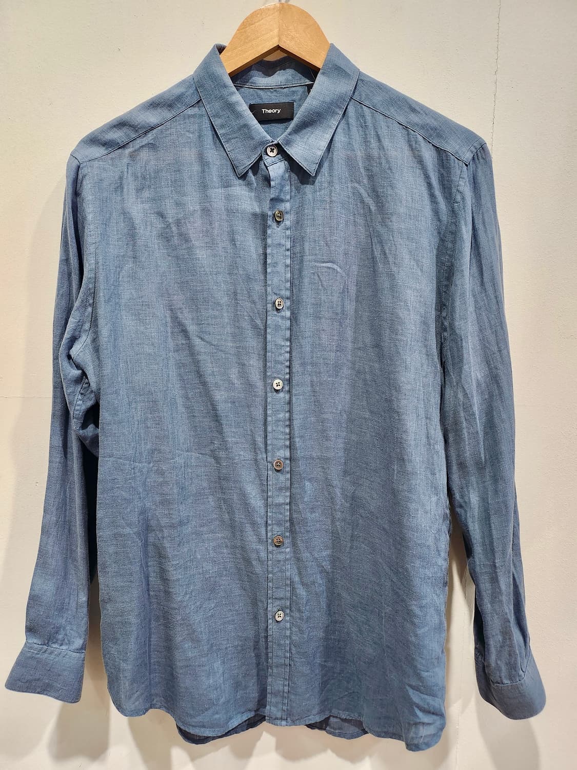 띠어리 셔츠 M 사이즈 블루 상품이미지1