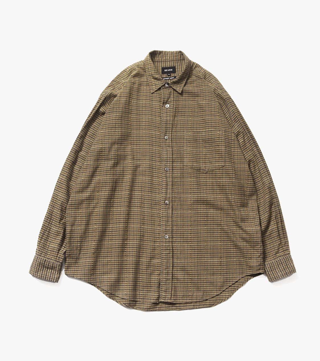 BEAMS - EASY FIT DOBBY CHECK SHIRT 상품이미지1